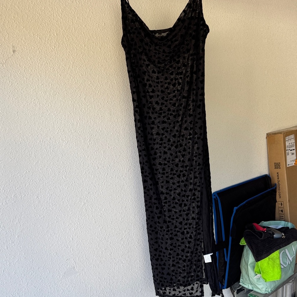 SHEIN Black Sheer Dress